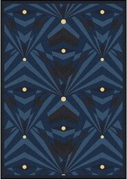 Joy Carpets Any Day Matinee Deco Strobe Navy